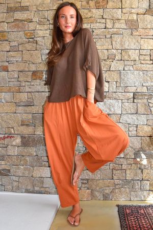 Jo Jo Quirky Classic Barrel Pant Rust